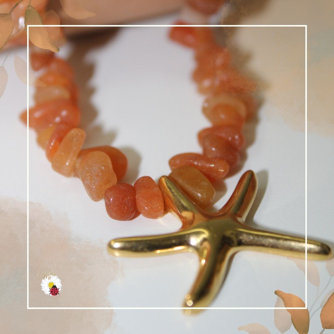 Conjunto Estrela do Mar- Ágata Laranja