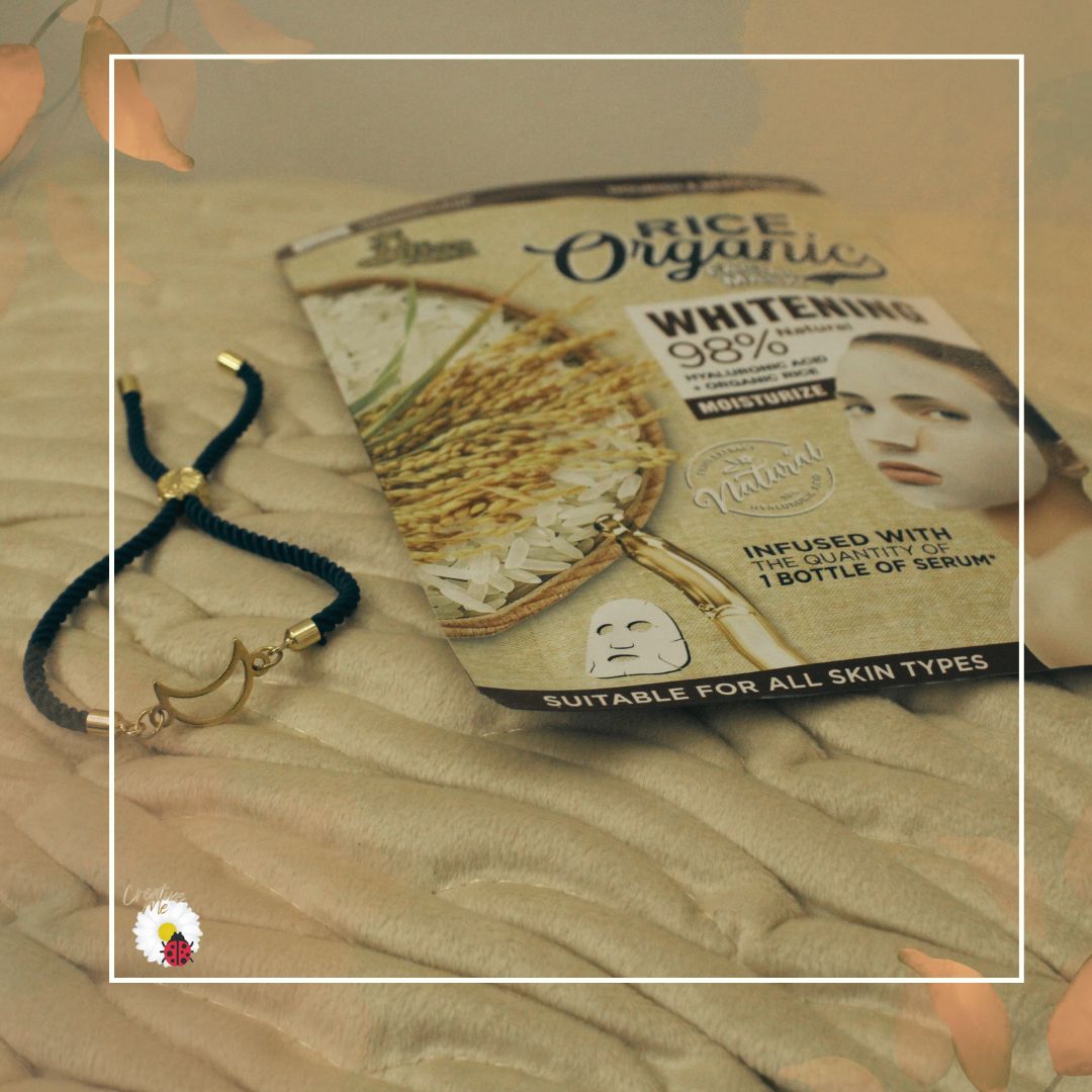⚖️ Linha Him & Her - Pulseira Lua Azul + Máscara Facial de Arroz 98% Natural