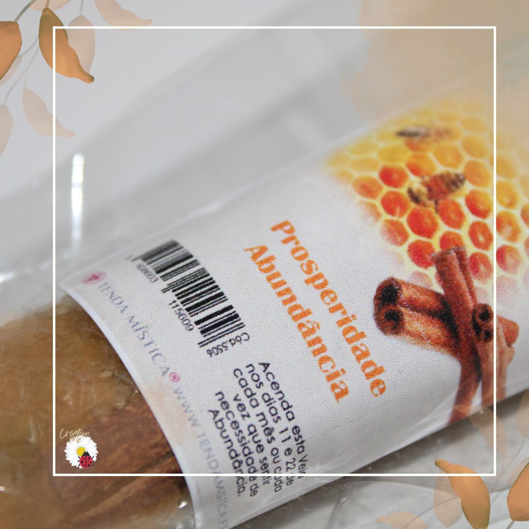 Vela de Mel e Canela – Prosperidade e Abundância