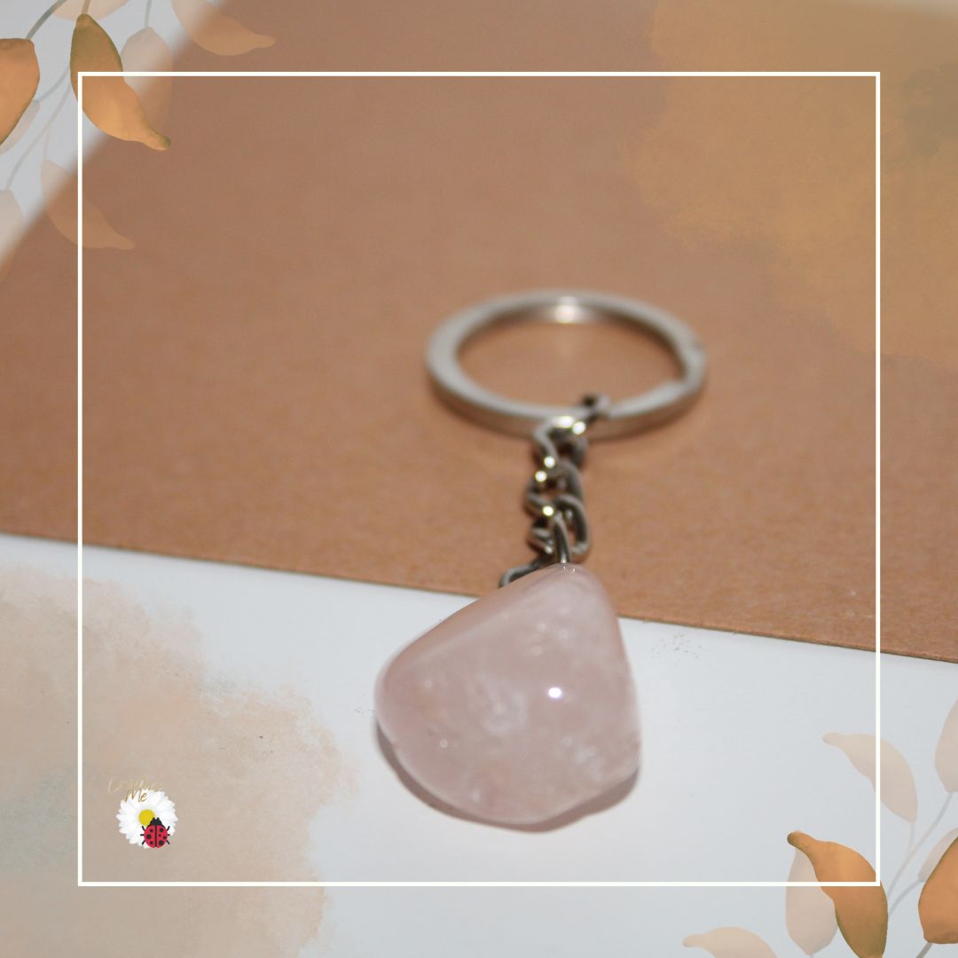 Porta-chaves Cristal Quartzo Rosa