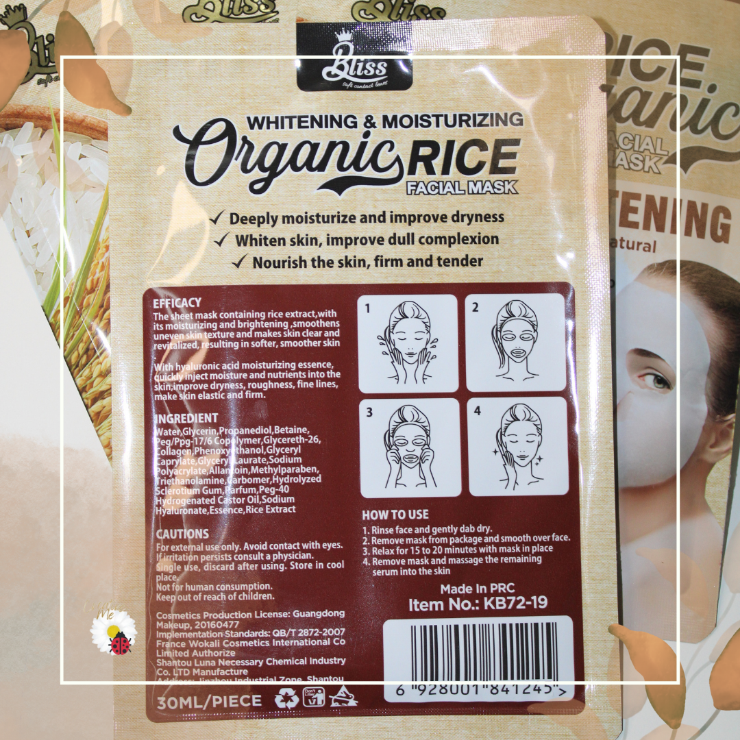 Máscara Facial de Arroz Orgânico – Hidratação &amp; Luminosidade