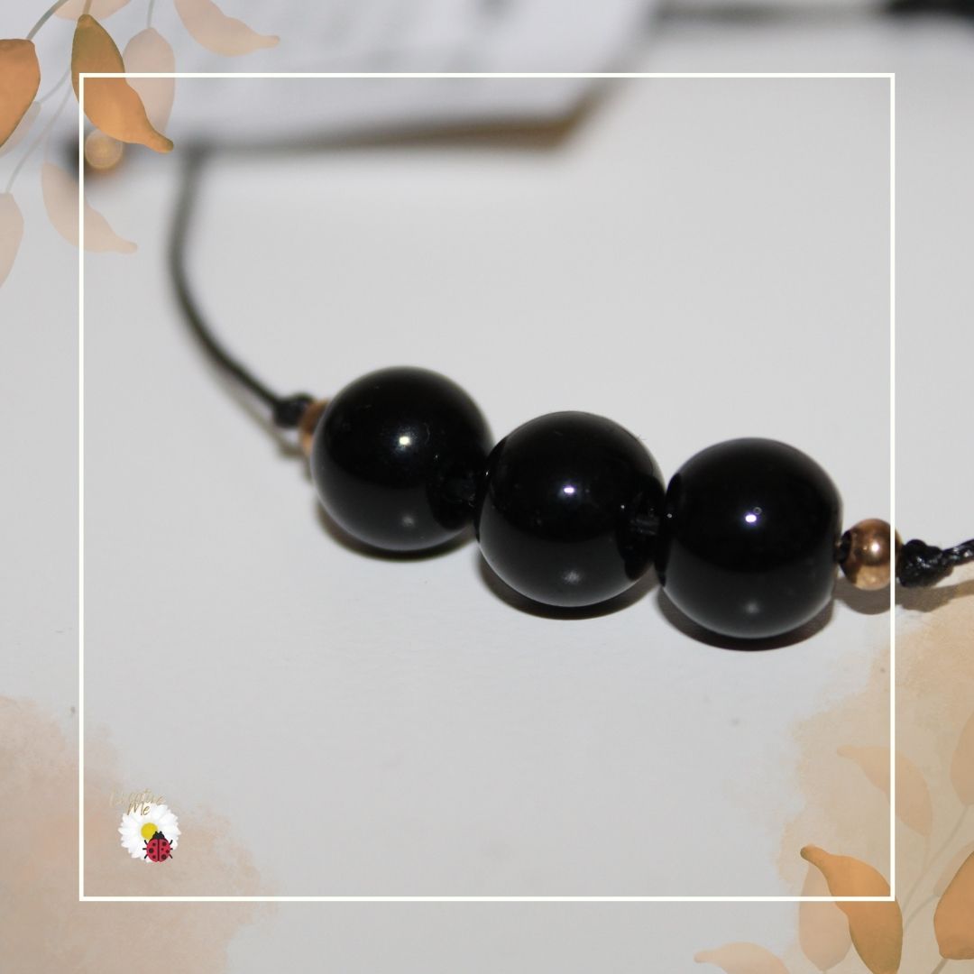 Pulseiras Fio Obsidiana Negra