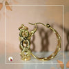 Argolas Douradas com Detalhes em Mini Argolas