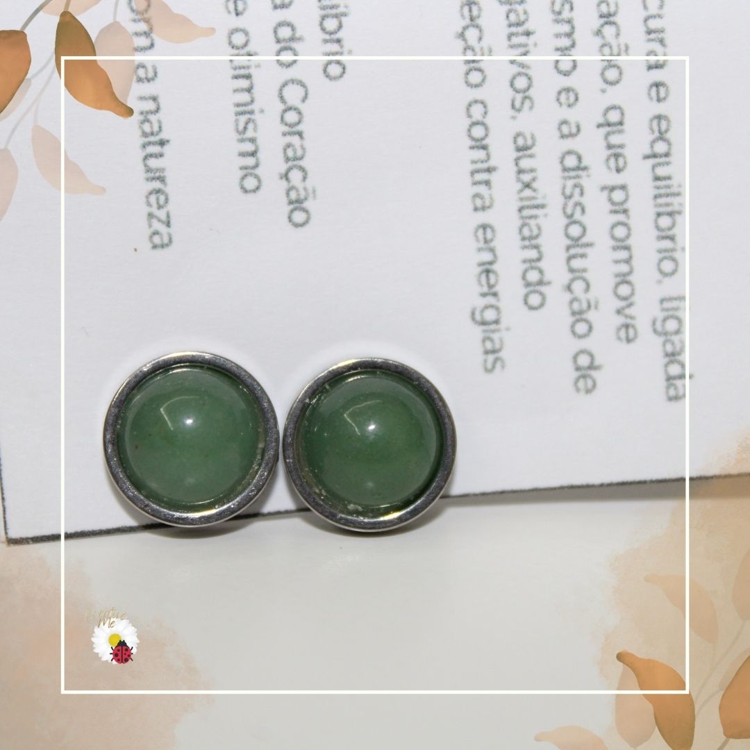 Brincos de Quartzo Verde