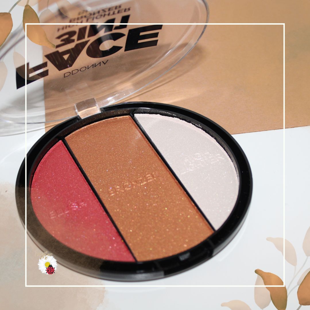 Paleta 3 em 1 – Bronzer, Iluminador & Blush