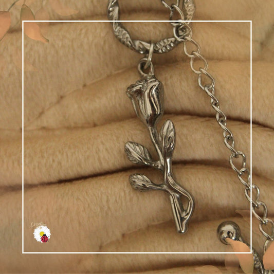 🍂 Linha Essencial - Colar Rosa Oculta