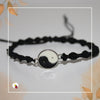 Pulseira em Fio Preto com Yin Yang