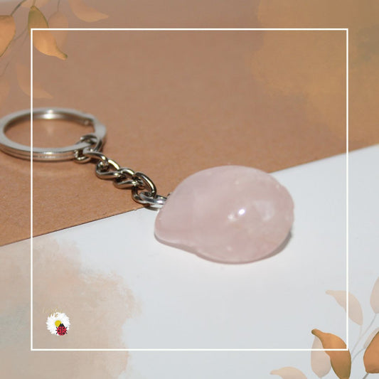 Porta-chaves Cristal Quartzo Rosa
